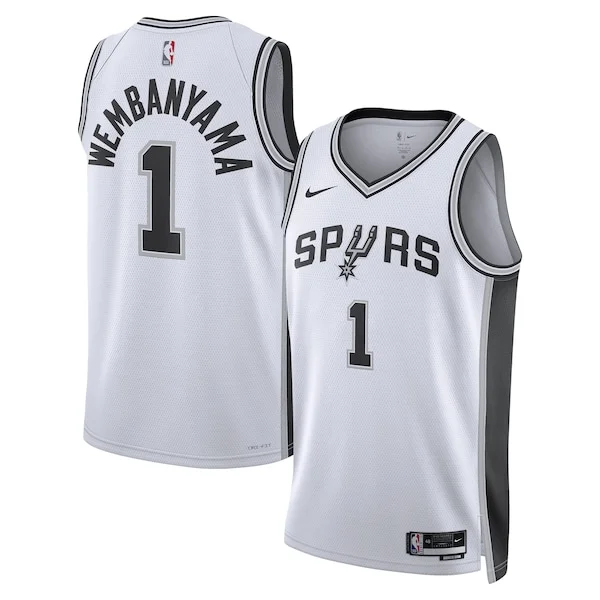 Victor Wembanyama San Antonio Spurs Fabulous Nike Unisex Swingman Jersey Association Edition White Must - Have for Jerseys Lovers