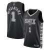 Victor Wembanyama San Antonio Spurs Jordan Brand Unisex Swingman Jersey Statement Edition Black Fabulous Must - Have for Jerseys Lovers