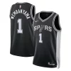 Victor Wembanyama San Antonio Spurs Nike Unisex 2023 NBA Draft First Round Pick Swingman Jersey Icon Eye - catching Edition Black Perfect for Game Day