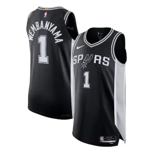 Victor Wembanyama San Antonio Stylish Spurs Nike Authentic Jersey Icon Edition Black Great for Fans