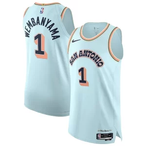 Victor Wembanyama San Fabulous Antonio Spurs Nike 2024/25 Authentic Player Jersey City Edition Light Blue Ideal for Collectors
