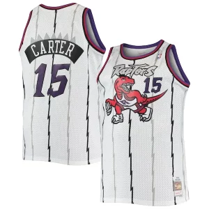 Vince Carter Toronto Raptors 1998/99 Big Unique & Tall Hardwood Classics Swingman Jersey White/Purple for Basketball Enthusiasts