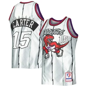 Vince Carter Toronto Raptors 1998/99 Hardwood Classics 75th Anniversary Swingman Jersey Platinum Premium Must - Have for Jerseys Lovers