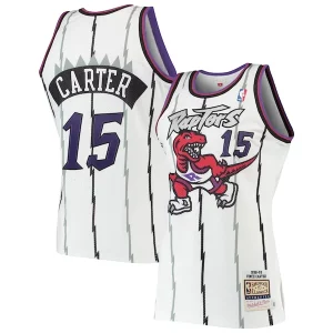 Vince Carter Toronto Raptors 1998/99 Hardwood Classics Authentic Jersey Unique White Must - Have for Jerseys Lovers