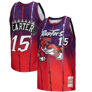 Vince Carter Toronto Raptors 1998/99 Hardwood Elegant Classics Fadeaway Swingman Player Jersey Red/Purple Ideal for Collectors