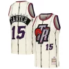 Vince Carter Toronto Raptors Chainstitch Gorgeous Swingman Jersey Cream for Basketball Enthusiasts