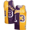 Wilt Chamberlain Los Angeles Lakers Hardwood Classics 1971/72 Split Swingman Jersey Purple/Gold Elegant Must - Have for Jerseys Lovers