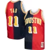Yao Ming Houston Rockets Hardwood Classics 2004/05 Split Swingman Jersey Navy/Red Fabulous Ideal for Collectors