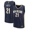Yves Missi New Orleans Chic Pelicans Youth 2024 NBA Draft Fast Break Player Jersey Icon Edition Navy Great for Fans