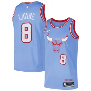 Zach LaVine Chicago Bulls Nike Swingman Player Jersey City Gorgeous Edition Blue Great for Fans