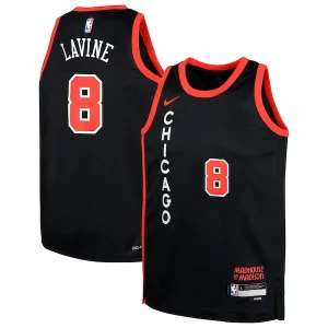 Zach LaVine Chicago Eye - catching Bulls Nike Youth Swingman Replica Jersey City Edition Black Ideal for Collectors
