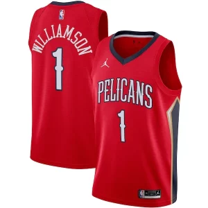 Zion Williamson New Orleans Pelicans Jordan Brand 2020/21 Stylish Swingman Jersey Statement Edition Red Must - Have for Jerseys Lovers