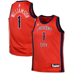 Zion Williamson New Orleans Pelicans Jordan Brand Swingman Jersey Statement Red Elegant Must - Have for Jerseys Lovers