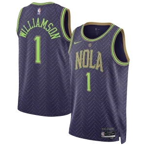 Zion Williamson New Orleans Pelicans Nike Unisex 2024/25 Swingman Player Jersey Trendy City Edition Purple Ideal for Collectors