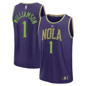 Zion Williamson Trendy New Orleans Pelicans 2024/25 Fast Break Player Jersey City Edition Purple Ideal for Collectors