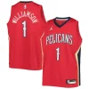 Zion Williamson Stylish New Orleans Pelicans Jordan Brand Youth 2020/21 Swingman Player Jersey Statement Edition Red for Basketball Enthusiasts