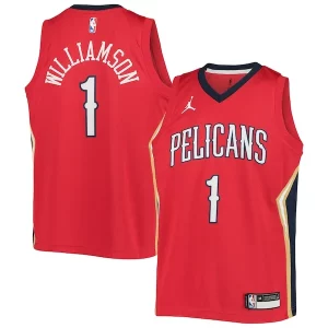Zion Williamson Stylish New Orleans Pelicans Jordan Brand Youth 2020/21 Swingman Player Jersey Statement Edition Red for Basketball Enthusiasts