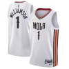 Zion Williamson Stylish New Orleans Pelicans Nike Youth Swingman Jersey City Edition White Great for Fans